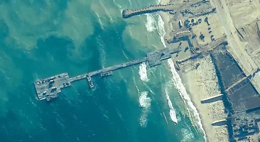 Trident Pier On the Gaza Coast For Humanitarian Aid U.s. Central Command