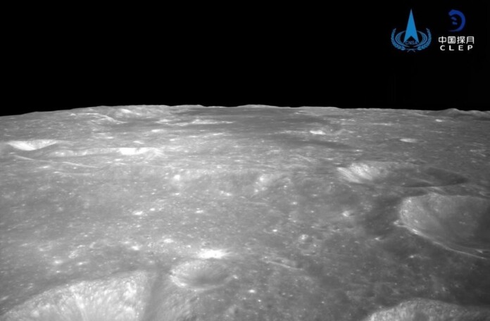 An image taken by Chang'e-6 - released by CNSA
