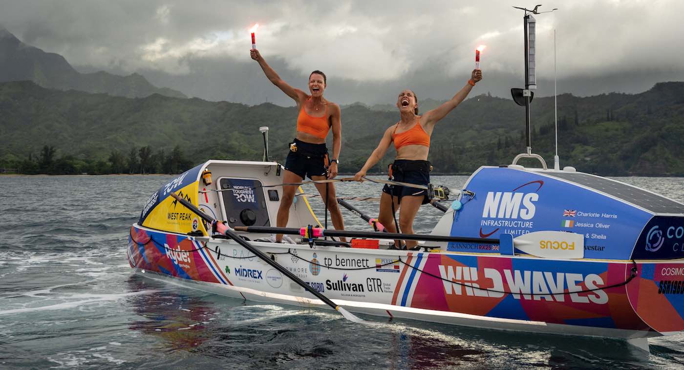 Best Friends Battle 40ft Waves in Fastest Row Across the Pacific by a Duo–Beating Men’s Record by 2 Days