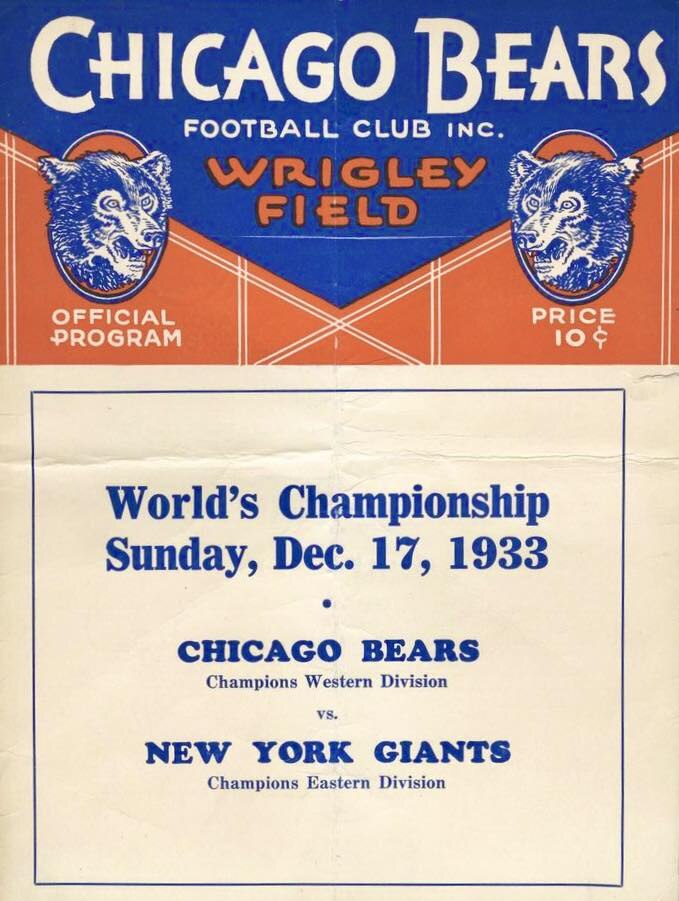 The first NFL Championship game program - public domain