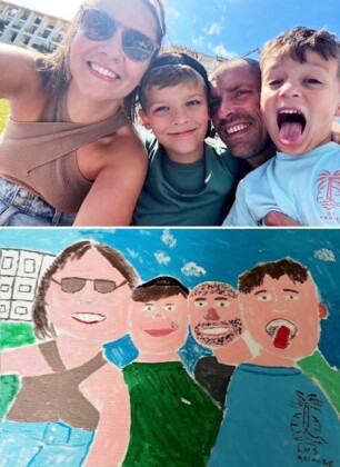 Dad’s Hilariously Bad Paintings Go Viral–Now He's Flooded with Portrait