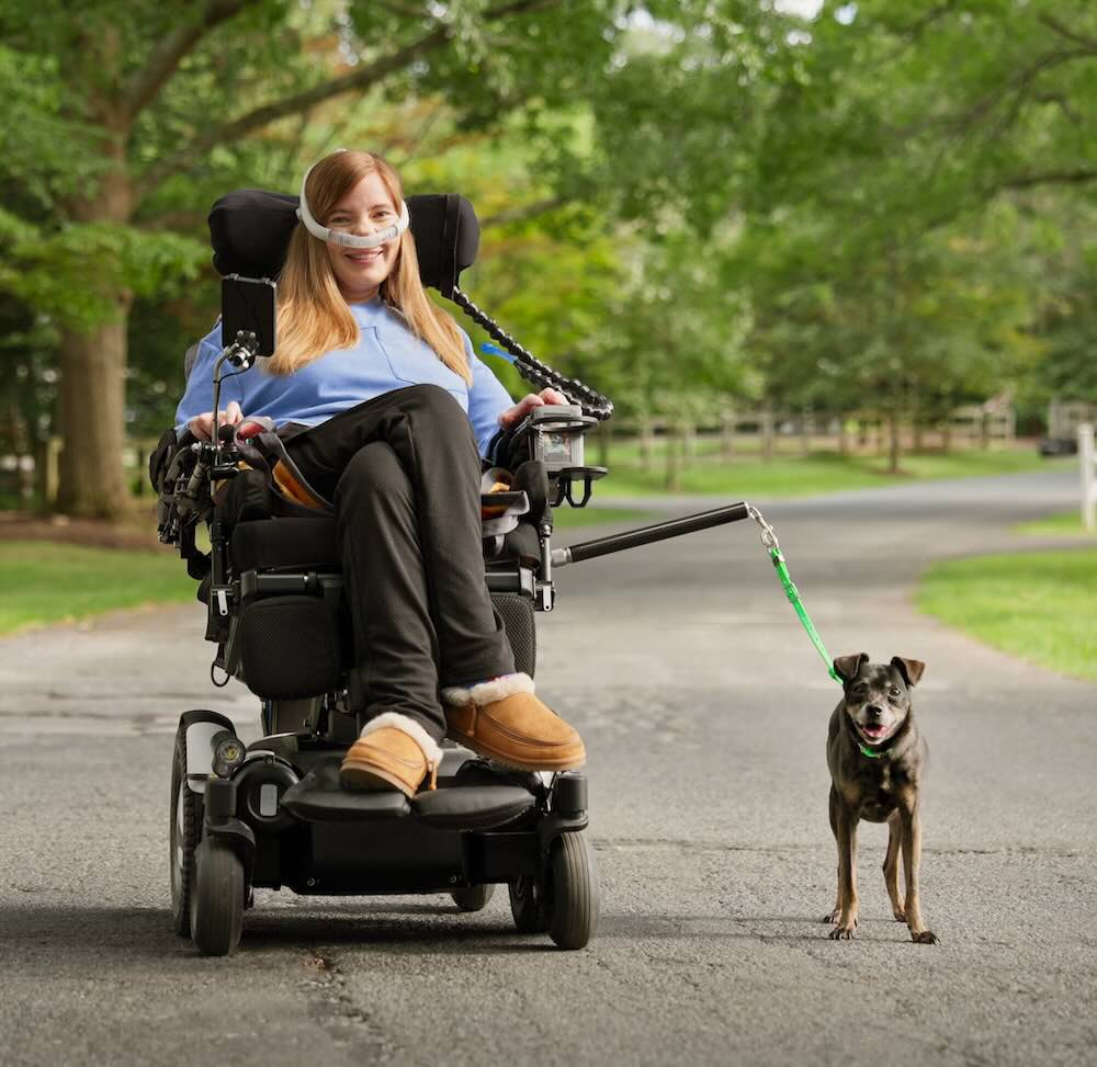 Pet Company Is Granting Your Wishes–Starting With A Leash For Als Patient To Walk Her Dog From A Wheelchair