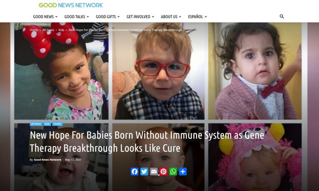 Update Long-Term Follow-Up In Babies Born With ‘Bubble Boy Disease’ Still Seem Cured