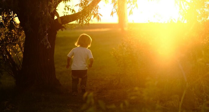 Boy child in sunrise in field nature by Rajesh Kavasseri -RuaFBczBXIc-unsplash