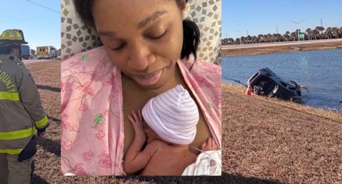 Pregnant woman saved from Florida crash-Courtesy of Shedly Appolon and the Martin County Fire Rescue