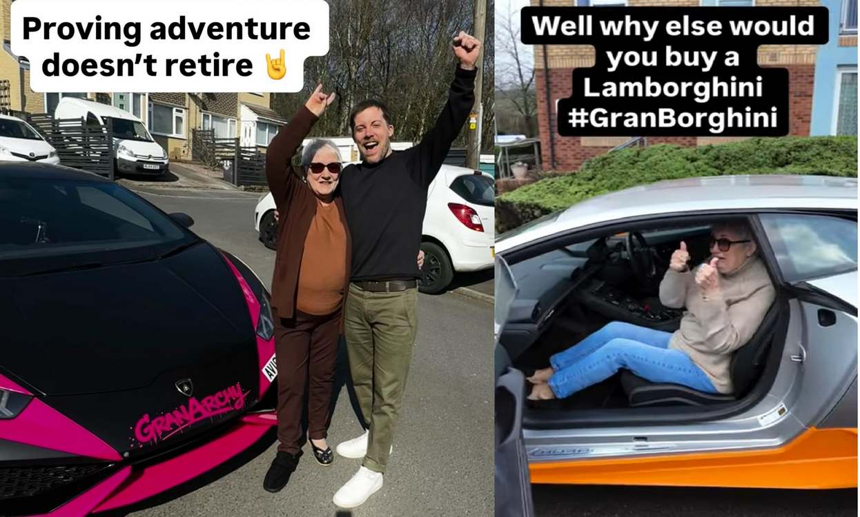 His ‘Granborghini‘ Project Gives Elderly People Joyrides in Supercars (WATCH)