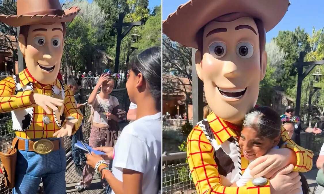 Toy Story Character Talks with Deaf Girl in Heartwarming ASL Moment That Went Viral