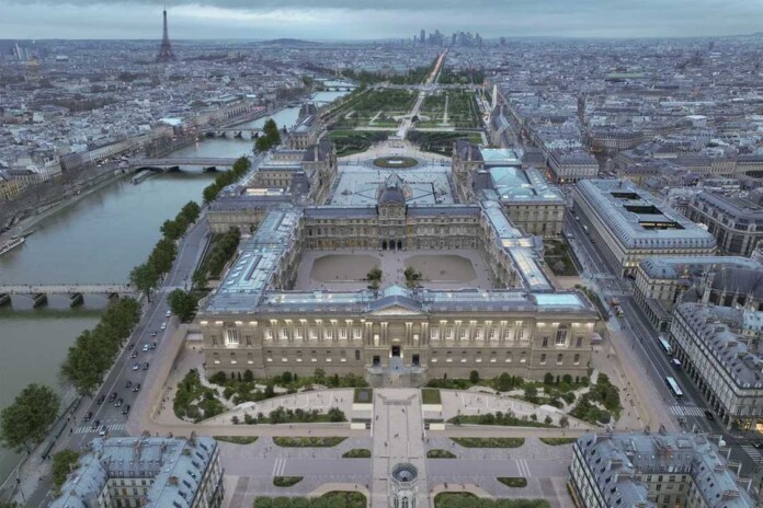 A rendering of the Grande Colonnade redesign - credit French Ministry of Culture and Louvre