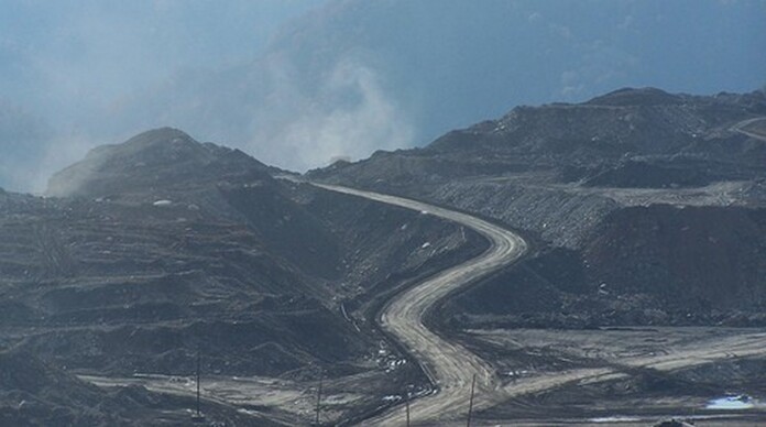 A mountaintop removal site in Appalachia