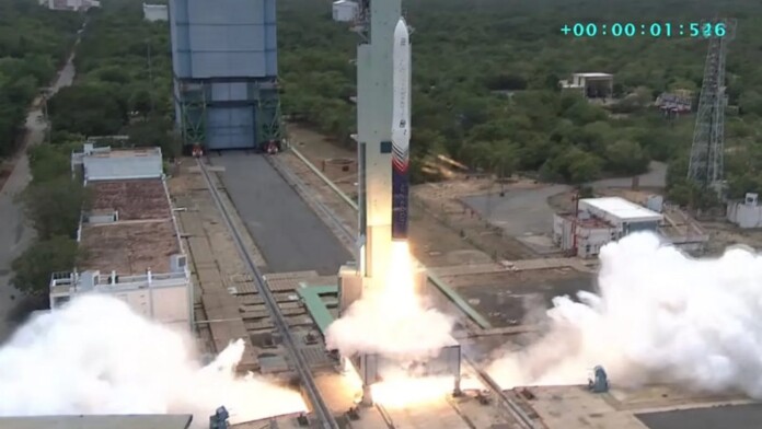 Vikram-1 lifting off - Skyroot Aerospace