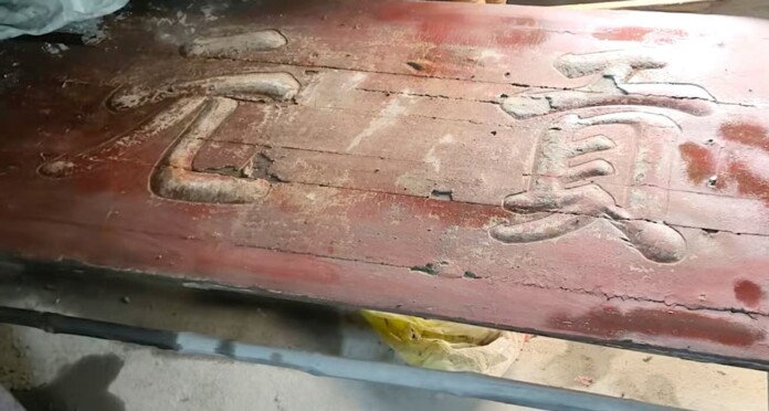 Xu plans to restore the lacquer and preserve as family heirloom- Credit- Handout