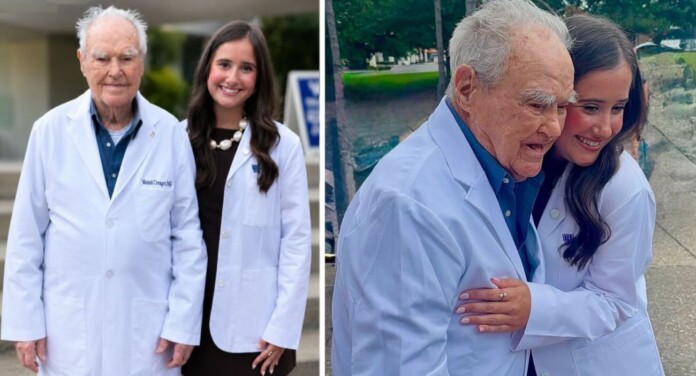 Dr Westel Creager and granddaughter Haiden Hauret