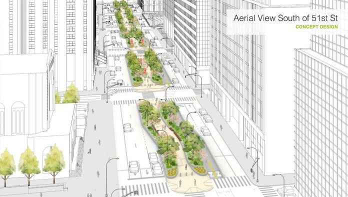 Park Avenue redesign in NYC-Credit Starr Whitehouse Landscape Architects and Planners