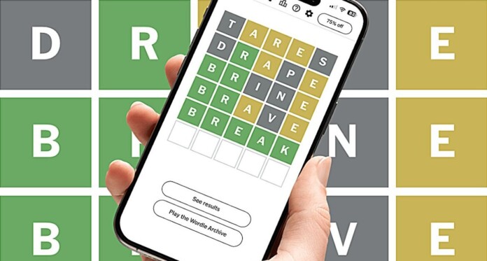 Wordle on phone graphics- Credit Binghamton University and State University of New York