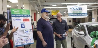 Disabled Veteran Receives Donated Car Beautifully Refurbished by Auto Collision Students