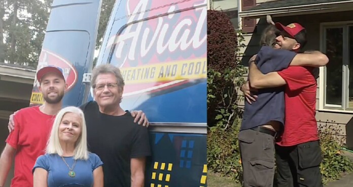Aviator Heating and Cooling gives Diane and Brian Johnsen free HVAC Submitted