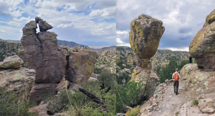 Balancing rocks in Chiricahua National Park by NPS released
