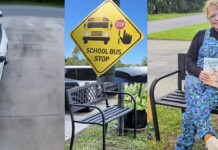 Girl Sitting in Dirt at Bus Stop Gets Surprise Bench From Couple – Camera Catches Jumps for Joy (WATCH)
