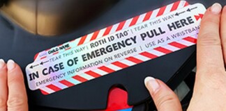 Woman Who Lost Her Sister Invents a Child’s Car Seat Sticker That Doubles as Hospital Bracelet