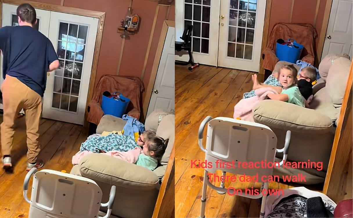 ‘You’re Walking!’ – Dad Surprises Children Having Recovered Ability to Walk After Serious Brain Injury