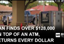 Texas Man Finds More Than $128,000 on Top of a Bank’s ATM–and Returns Every Dollar